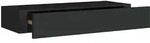 vidaXL Wandregal mit Schublade Schwarz 60x23,5x10 cm MDF