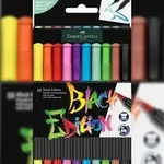 FABER-CASTELL FABER CASTELL 116451 Faserschreiberetui Black Edition Pinselspitze 10er