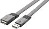 Renkforce USB 2.0 Verlängerungskabel A/A flach 1 m