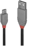 LINDY USB-Kabel USB 2.0 USB-A Stecker, USB-Micro-B Stecker 2.00 m Schwarz, Grau 