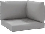 vidaXL Palettenkissen 3-tlg. Grau Oxford-Gewebe