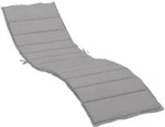 vidaXL Sonnenliegen-Auflage Grau 200x70x3 cm Oxford-Gewebe