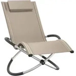 tectake Sonnenliege Paulina ergonomisch, faltbar, 150 kg Beige