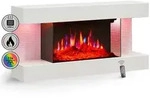 Elektro-Wandkamin BALDERIA Ida &ndash; Heizung bis 1800 W, 3D-Flammeneffekt, weiss