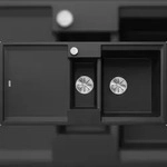 BLANCO GmbH + Co KG BLANCO ADIRA 6 S Einbausp&uuml;le SILGRANIT schwarz ab 60 cm Excenter
