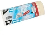Starpak 30 M&uuml;llbeutel mit Zugband, LDPE 30 l 62 cm x 53 cm weiss