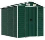 vidaXL Gartenhaus Gr&uuml;n 191 x 215 x 198 cm Verzinkter Stahl