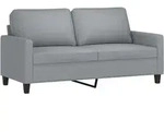 vidaXL 2-Sitzer-Sofa Hellgrau 140 cm Stoff