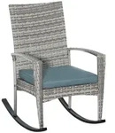 Outsunny - Schaukelstuhl - 66L x 88B x 98H cm - grau