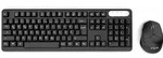 Tastatur IWS-549U Wireless Set inkl Maus, Kabellos, Schwarz, QWERTY