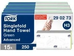 Tork Zickzack Papierhandt&uuml;cher gr&uuml;n H3, Advanced Falthandt&uuml;cher f&uuml;r