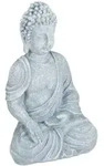 Relaxdays Buddha Figur sitzend, 40 cm hoch, Feng Shui Deko, wetterfest & frostsicher,