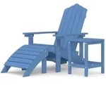 Adirondack-Gartenstuhl mit Hocker & Tisch HDPE | vidaXL : Farbe - Aquablau