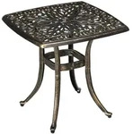 Outsunny - Beistelltisch - 54 x 54 x 52,5 cm - bronze