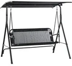Outsunny - Hollywoodschaukel - 172Lx110Wx155Hcm - Schwarz