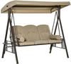 Outsunny - 3-Sitzer Hollywoodschaukel - 116 x 206 x 183 cm - Metall und...
