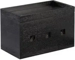 Relaxdays Kabelbox Bambus, Steckdosenleiste & Kabel verstecken, Kabelmanagement