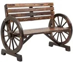 Outsunny - Gartenbank - L105,5 x B56 x H79 cm - braun