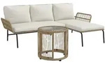 Outsunny - Gartenm&ouml;bel-Set - 122Lx79Wx75Hcm - Cremewei&szlig;
