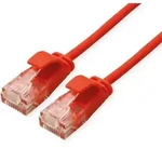 ROLINE UTP DataCenter Patchkabel Cat.6A (Class EA), LSOH, slim, rot, 0,5 m