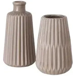 Vase Blumenvase Porzellan Esko braun H 18 cm 2er Set