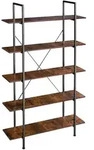 tectake Regal Glasgow 106x34,5x179,5cm Industrial Holz Dunkel, Rustikal