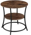 tectake Beistelltisch Saint Louis 55x56cm Industrial Holz Dunkel, Rustikal