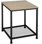 tectake Beistelltisch Derby 45,5x45,5x55,5cm Industrial Holz Hell, Eiche Sonoma