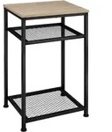 tectake Beistelltisch York 45,5x36x75,5cm Industrial Holz Hell, Eiche Sonoma
