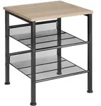 tectake Beistelltisch Lincoln 40,5x40x50,5cm Industrial Holz Hell, Eiche Sonoma