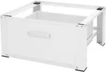 ML-Design Waschmaschinen Untergestell mit Schublade 63x54 cm Wei&szlig; aus Stahl