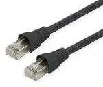 TELEG&Auml;RTNER Patchkabel S/FTP, Cat.6A, LSOH, schwarz, 0,25 m