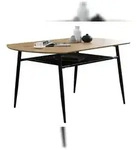 SalesFever Esstisch 160 x 90 cm | mit Ablagefl&auml;che | Tischplatte 18 mm MDF...