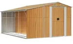 vidaXL Ger&auml;tehaus Hellbraun 277x365,5x179 cm Verzinkter Stahl