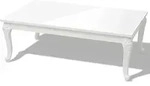 vidaXL Couchtisch 115&times;65&times;42 cm Hochglanz Wei&szlig;