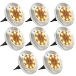 vidaXL Solar-Bodenleuchten 8 Stk. LED Warmwei&szlig;