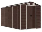 vidaXL Gartenhaus Braun 191x385x198 cm Verzinkter Stahl