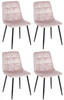 CLP 4er Set Esszimmerstühle Antibes pink