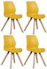 CLP 4er Set Stuhl Luna Kunststoff gelb