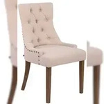 CLP Esszimmerstuhl Aberdeen Stoff creme/antik-hell