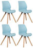 CLP 4er Set Stuhl Luna Kunststoff blau