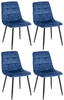 CLP 4er Set Esszimmerstühle Antibes blau