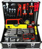 FAMEX 745-48 Alu Werkzeugkoffer gefüllt mit Werkzeug – Werkzeugkasten bestückt -