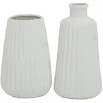 Vase Blumenvase Porzellan Esko wei&szlig; H 17 cm 2er Set