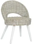 vidaXL Sessel Kubu-Rattan Wei&szlig;