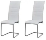 vidaXL Freischwinger 2 Stk. Wei&szlig; Kunstleder