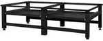 ML-Design Waschmaschinen-Untergestell Doppel Schwarz | 2 Ablagen, 128x54 cm, 2x150