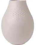 Villeroy & Boch Manufacture Collier beige Vase Perle hoch 16x16x20cm