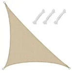 UV Sonnensegel 3x3x4,2 HDPE Dreieck Rechtwinklig Sonnenschutz Garten Beige