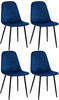 CLP 4er Set Stühle Giverny Samt blau